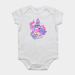 Don't Open Poison Halloween - Spooky Caution Tee" Baby Bodysuit